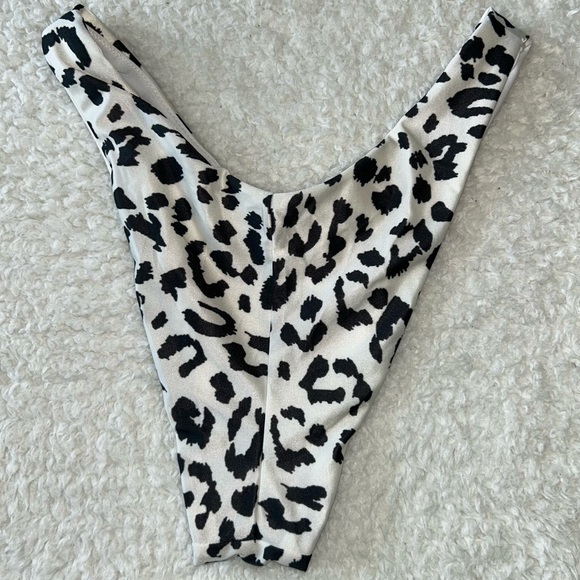 Aerie High Cut Cheekster Leopard Print Swim Bottoms Small NWT - Picture 3 of 3